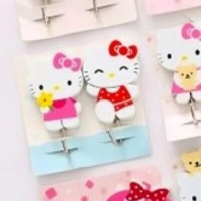 Sanrio Hello Kitty Adhesive Wall Hooks x 2 Kitty Dress & Swimsuit