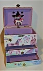 MUSICAL Jewelry BOX w/2 Drawers by JEWELKEEPER w/UNICORN Glitter Rainbow & Star  — photo 1