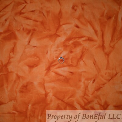 BonEFul Cotton Quilt Dark Orange Batik Crackle Texture Blender Pumpkin Kid SCRAP