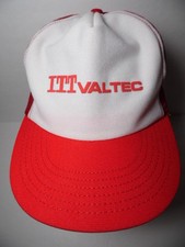 Vintage 1980s ITT Valtec ITTvaltec Advertising Logo SNAPBACK HAT TRUCKER CAP