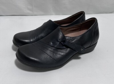 Dansko Womens Casual Shoes Clogs 36 EU / 5.5-6 US Slip On Leather Navy