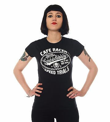 Dragstrip Ropa Mujer Cafe Racer Velocidad ensayos Biker Ace Cafe Rider t`shirt