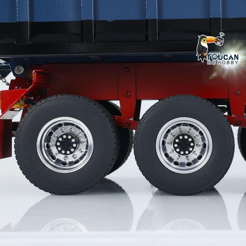 1/14 Metal 3 Axles Hydraulic Dump Trailer Electric Awning for RC Tractor Truck - Picture 16 of 23