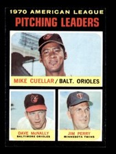 1971 Topps Baseball #69 A.L. Pitching Leaders NM/MT