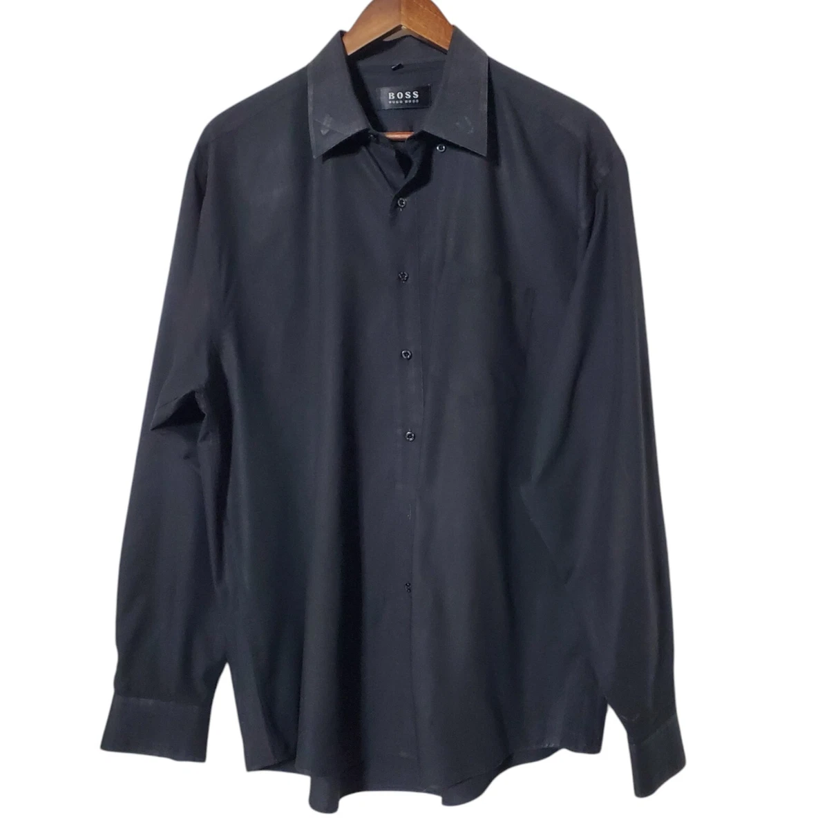 HUGO BOSS Black Regular Fit Dress Shirts for Men for sale | eBay