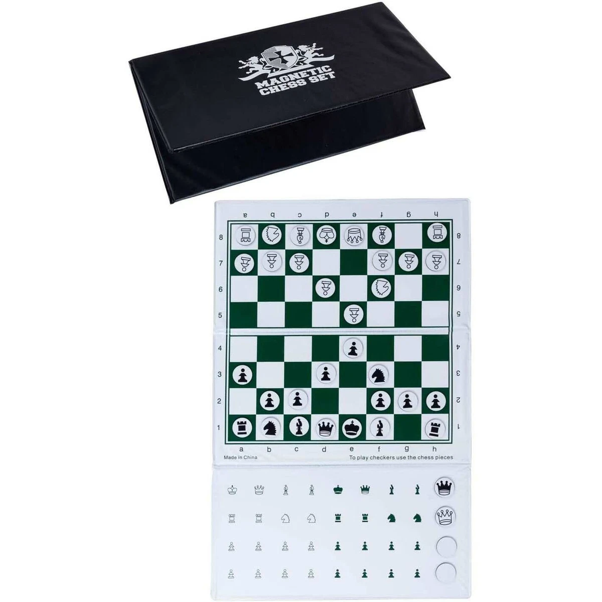 WE Games Magnetic Folding Chess Set - 10 inches - Travel Size - Wood Expressions, Inc.
