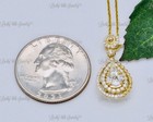 14k Yellow gold Natural Diamond pendant 0.51 ct  Pear cluster — photo 6