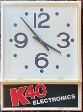 Vintage 1980's K40 Electronics Radar Detector Advertising Wall Clock