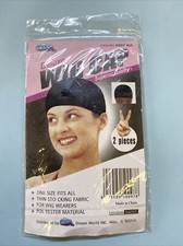 New 2-pak Dream World Deluxe Wig Cap 0097NA w/warranty 1blk1brwn