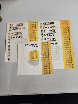45 RPM 7'' RECORD SLEEVES CO. SLEEVE 6 PACK SEE PHOTOS - ABC Dunhill (SLV72)