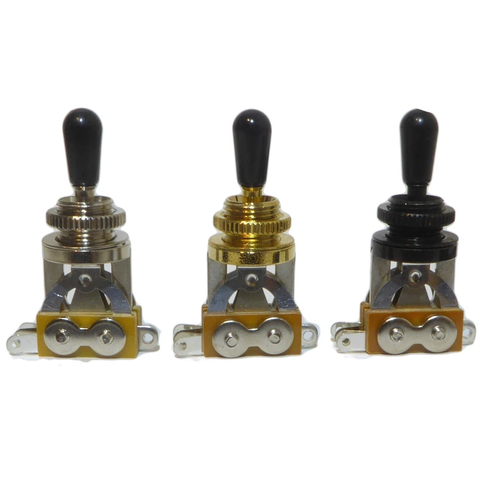Guitar 3 way Toggle Switch, in Chrome, Black, or Gold. Electric, Rhythm, Treble - Image 4 of 4