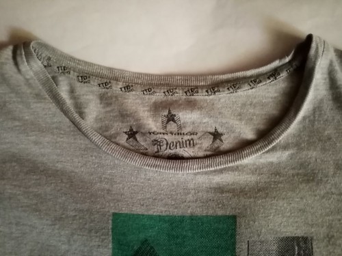 T Shirt Urban Visions XL Grey Graphic Logo Print Design Pre Loved Tom Tailor - Picture 18 of 24