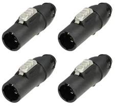 (4 Pack) Neutrik PowerCon TRUE1 NAC3MX-W-TOP Male Power Connect Outdoor IP65