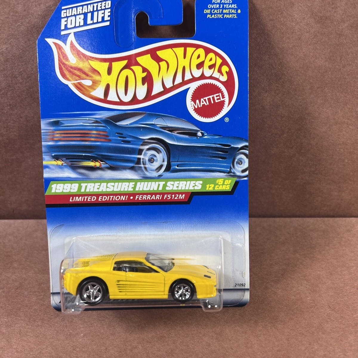 Hot Wheels 1999 トレジャーハント フェラーリF512M 1999 HOT WHEELS TREASURE HUNT 5/12 YELLOW FERRARI F512M #933