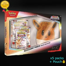 Pokemon Prismatic Evolutions Accessory Pouch🎊💰Special Collection Set PRESALE