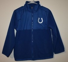 NFL Team Apparel Indianapolis Colts Blue Fleece Ful Zip Jacket Youth XL 14/16