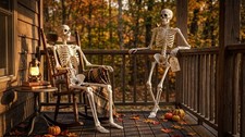 Halloween Human Skeleton Oversized Poseable Size Life Decoration Party Prop 40