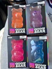 Full Set of 4 NeeDoh Gummy Bear Pink Orange Purple Blue Trending Toys US Seller
