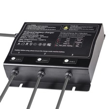 Marine Battery Charger 3-Bank 10A 12V Onboard IP68 Waterproof LiFePO4 Boat RV