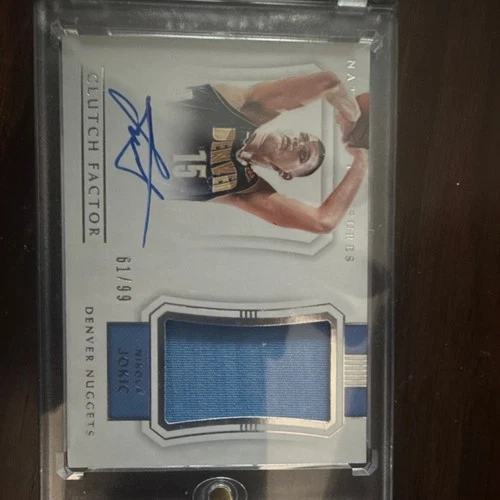 Nikola Jokic 2017-18 Panini National Treasures Clutch Factor Auto Patch /99