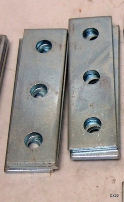 6 Pack of 4 Hole Flat Plate Connector Bracket Galvanized Steel