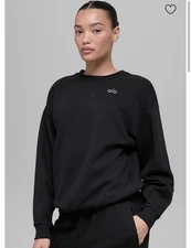 NWT Alo Yoga Accolade Crewneck Pullover Women's - Black Size Small