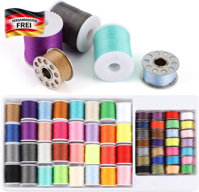 60 Farben Nähgarn Set Polyester Spulen für Hand & Maschine zum Basteln und Repar