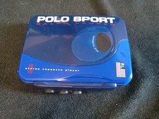 Polo Sport Ralph Lauren AM/FM Stereo Cassette Player PS85B Blue Rare Never Used