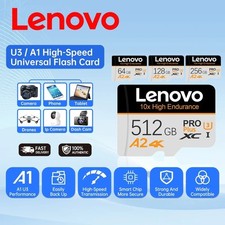 Original Lenovo Memory Card 1TB High Speed Micro TF SD Card 512GB SD Card V60 U3