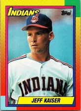  1990 Jeff Kaiser   Indians 49T Topps Baseball Sports Trading Card 