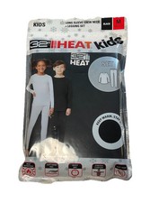 32 Degrees Heat Unisex Kids Long Sleeve Crew Neck  Legging Set White Medium 2Pc