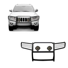 Black Horse Grille Guard Kit BK Fit 2005-2010 Jeep Grand Cherokee