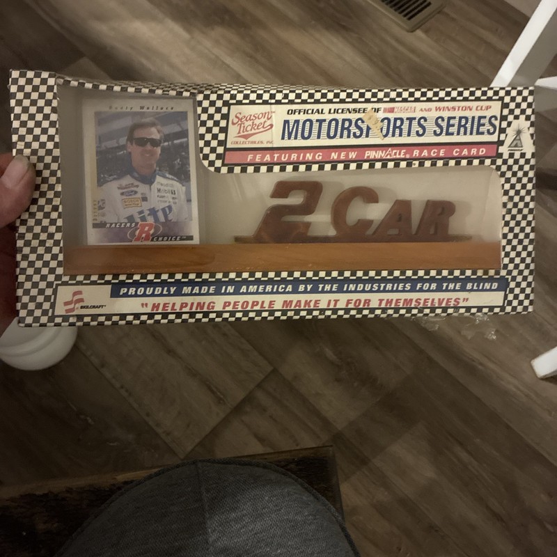 Rusty Wallace Wood Plack
