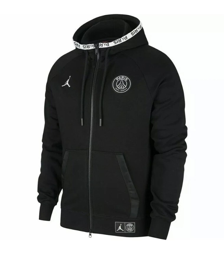 Nike Jordan PSG Black Cat Hoodie BQ8346-010 Men US 3XL Paris Saint