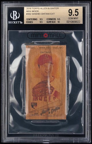 BGS9.5 2018 Topps Allen Ginter Shohei Ohtani RC Mini Wood 1/1
