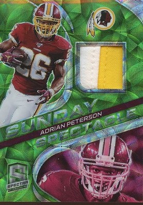 Adrian Peterson 2020 Spectra 2 Color Jersey Patch Washington Redskins 28/30