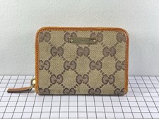 GUCCI GG Canvas Zip Coin Case Compact Wallet Double Compartment Auth Japan