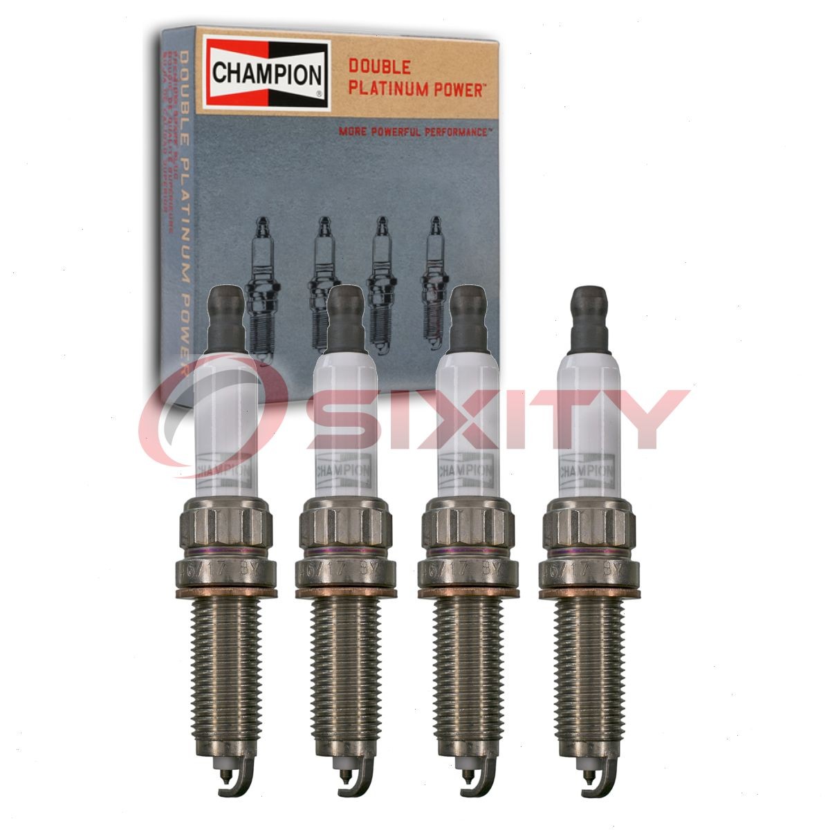 4 pc Champion 7429 Double Platinum Spark Plugs for Ignition Secondary  qt