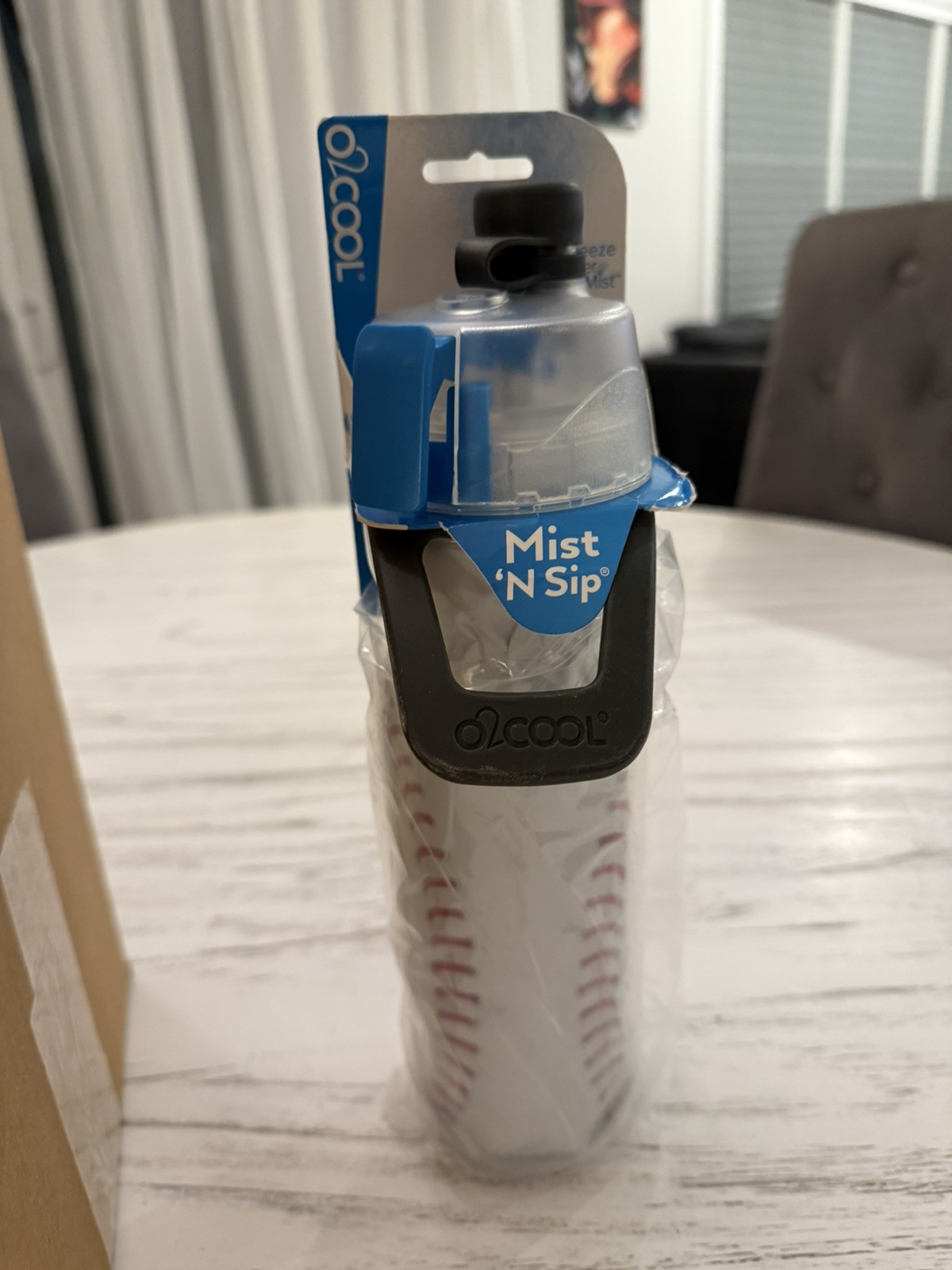 (SET of 8)O2COOL Mist 'N Sip Misting Water Bottle - Baseball