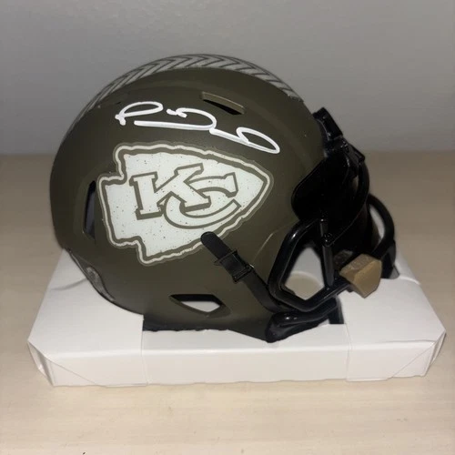 Patrick Mahomes Kansas City Chiefs Signed Salute To Service Mini Helmet Beckett