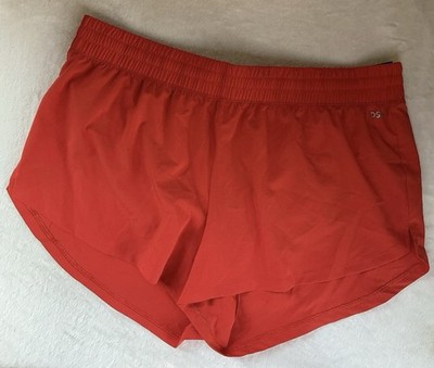 DSG Women s 3  Mid-Rise Stride Short, Size XL, Bold Vermilion, Brief Lined