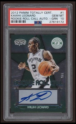 2012 Totally Certified Kawhi Leonard Auto #/5 PSA 10 Gem Rookie Roll Call Pop 1