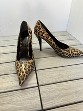 Vintage J. Renee Patient Leather Leopard Heels Size 9