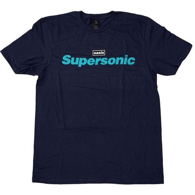 Men's Oasis Supersonic Title Colour T-shirt X-Large Navy Blue