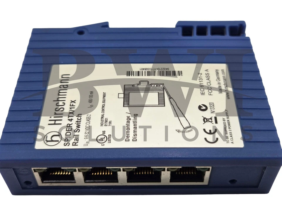 Conmutador ENET de riel de 5 puertos no administrado Belden Hirschmann SPIDER4TX1FX Foto 3 de 4