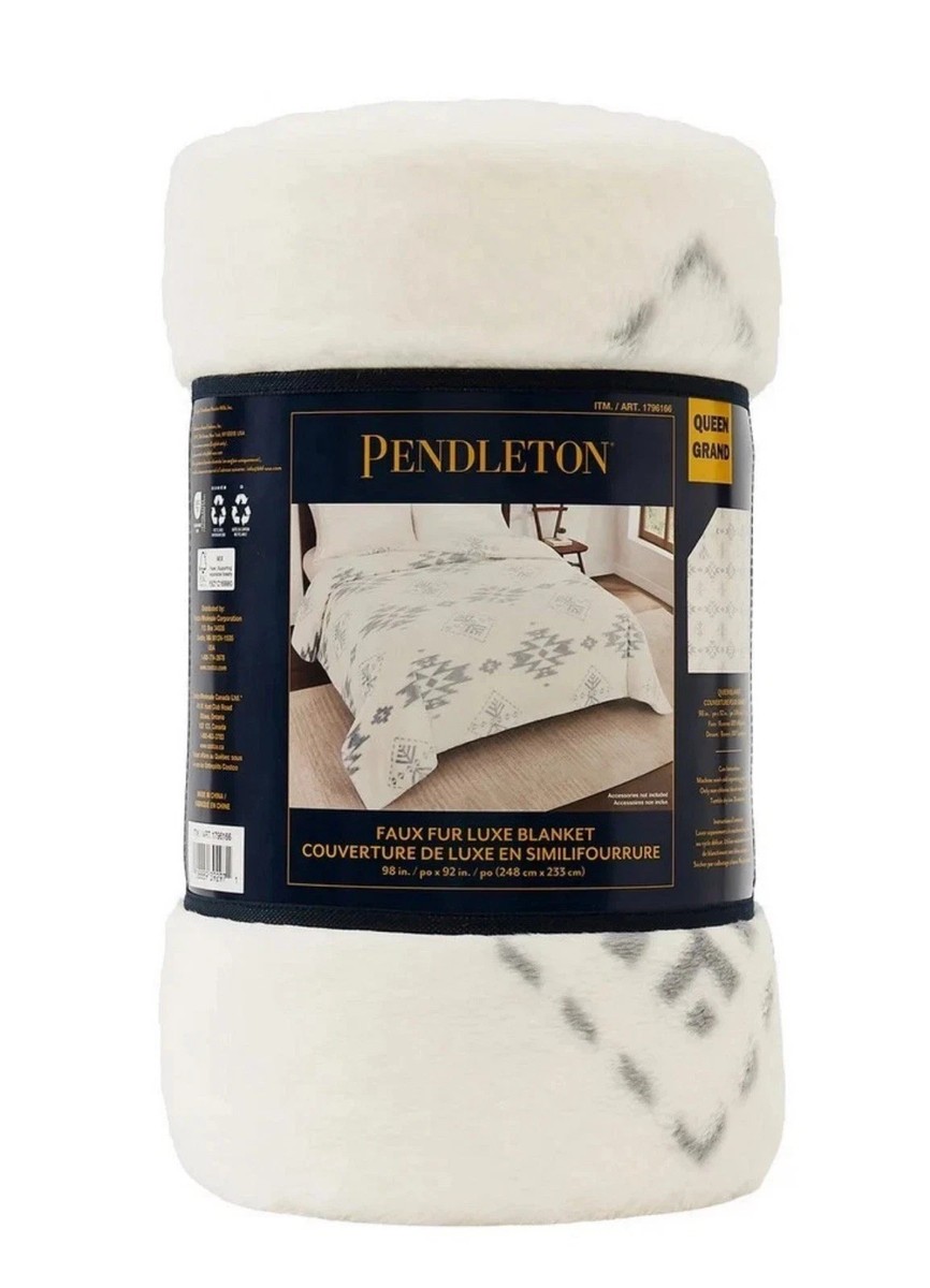 Pendleton Faux Fur Luxe Blanket Queen 98 in. x 92 in. | eBay