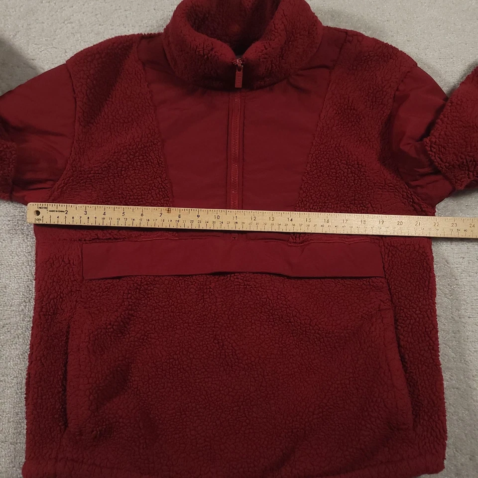 PINK Victoria's Secret Pullover Womens Medium Sherpa Fleece Half Zip Jacket Warm - Image 4 of 4