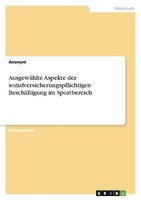 AusgewäHlte Aspekte Der Sozialversicherungspflichtigen BeschäFtigung Im Sportber