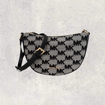 Michael Kors MK Tasche Umhängetasche Crossbody Jet Set Dover Schwarz Grau NEU