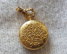 VINTAGE ADEX 17 Jewles INCABLOC LADIES GOLD TONE PENDANT WATCH - 22mm WORKING